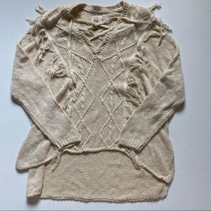 Billabong Cream Knit Sweater Size M